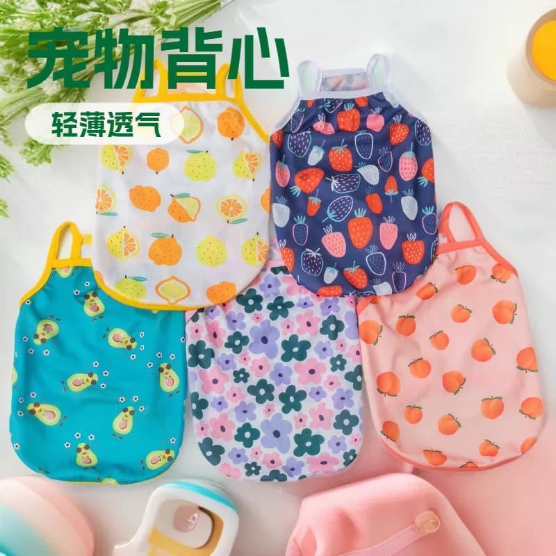 Summer Thin Style Cat and Dog Clothes, New Vest and Tank Top for Cats, Bichon, French Bulldog, Pomeranian, and Small Dogs