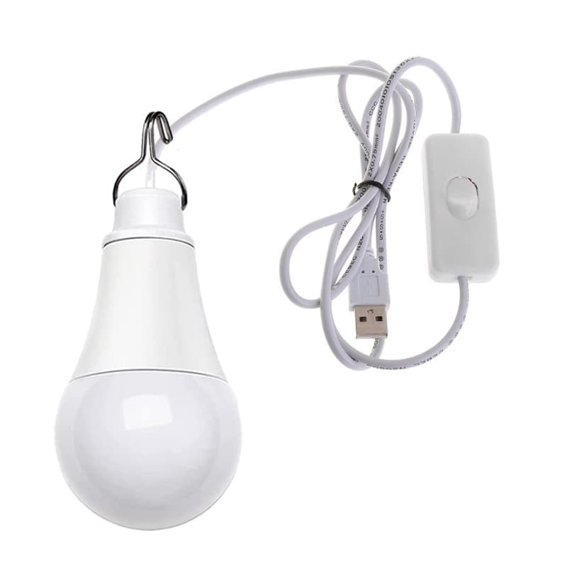 USB Bulb DC5V Online Switch 5W with Hook LED Student Dormitory Night Light Camping Bulb