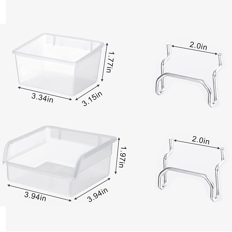 Thickened Square Hole Pegboard Parts Box Anti-Static Pegboard Hardware Accessories Sorting Storage Box Item Storage Box
