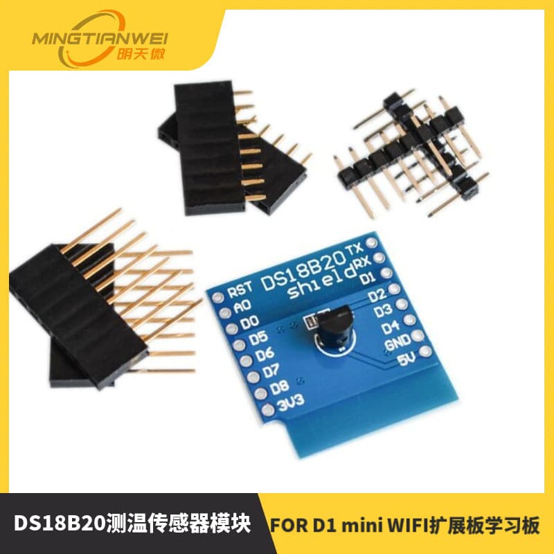 DS18B20 Temperature Sensor Module for D1 mini WiFi Expansion Board Learning Board