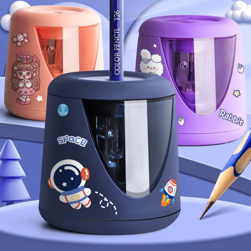 True Color Automatic Pencil Sharpener Electric Pencil Sharpener for Kids Elementary Students Rechargeable Pencil Sharpener