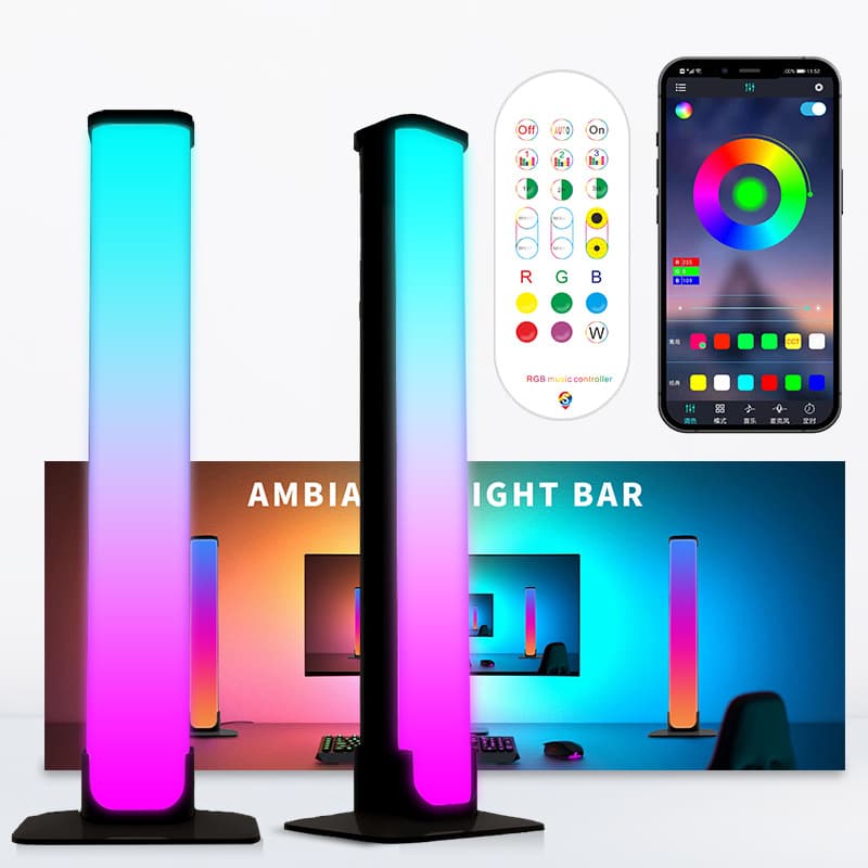 Audio-Sensing Lamp 3D Cross-border Exclusive RGB Voice-Control Music Night Light USB Desktop Ambient Light with Infrared Remote