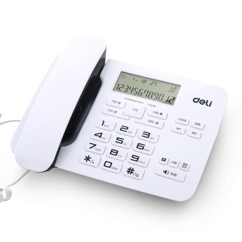 Deli 794 Desktop Corded Telephone for Home Office Wired Landline with Caller ID