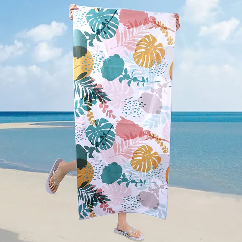 Cross-border Double-sided Flannel Quick-dry Absorbent Beach Towel Microfiber Yoga Sports Towel Wholesale Swimming Beach Bath Towel