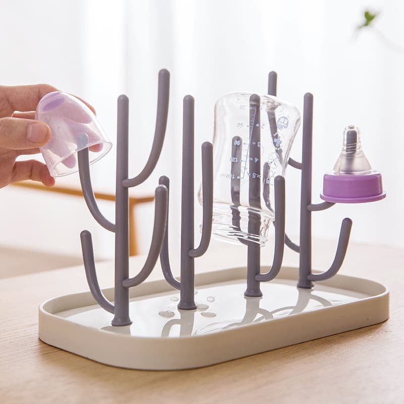 Cactus Baby Bottle Drying Rack Multifunctional Infant Bottle Cup Drying Stand Detachable Storage Bottle Rack