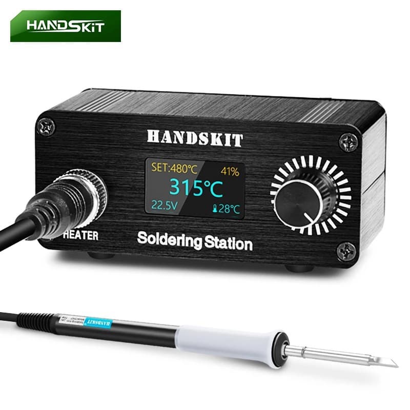 T12 Soldering Station OLED Digital Display Adjustable Temperature Mini Desoldering Station Electric Soldering Iron Portable Home Repair Tool Kit