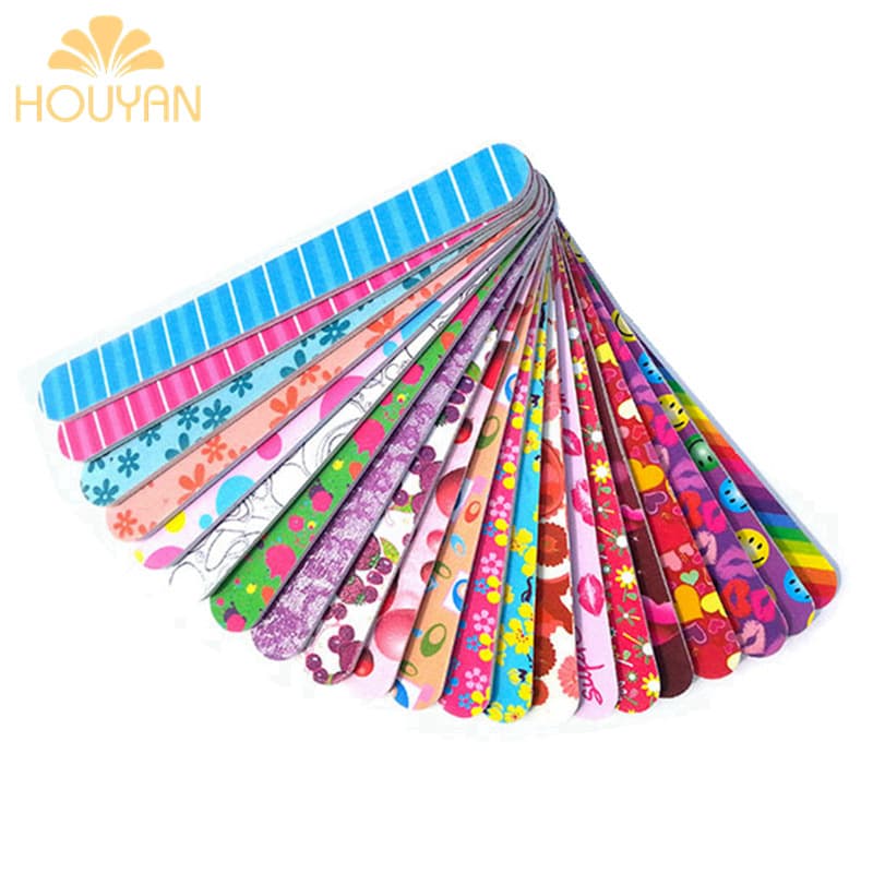 Nail art printed nail file, shaping, rubbing, color filing and polishing strip, nail polishing, filing and polishing strip, manicure tools