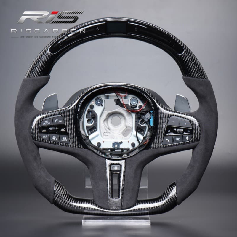 Suitable for BMW G Carbon Fiber Suede LED Heated Vibrating Detachable Steering Wheel G20 G30 G05 G01 G22