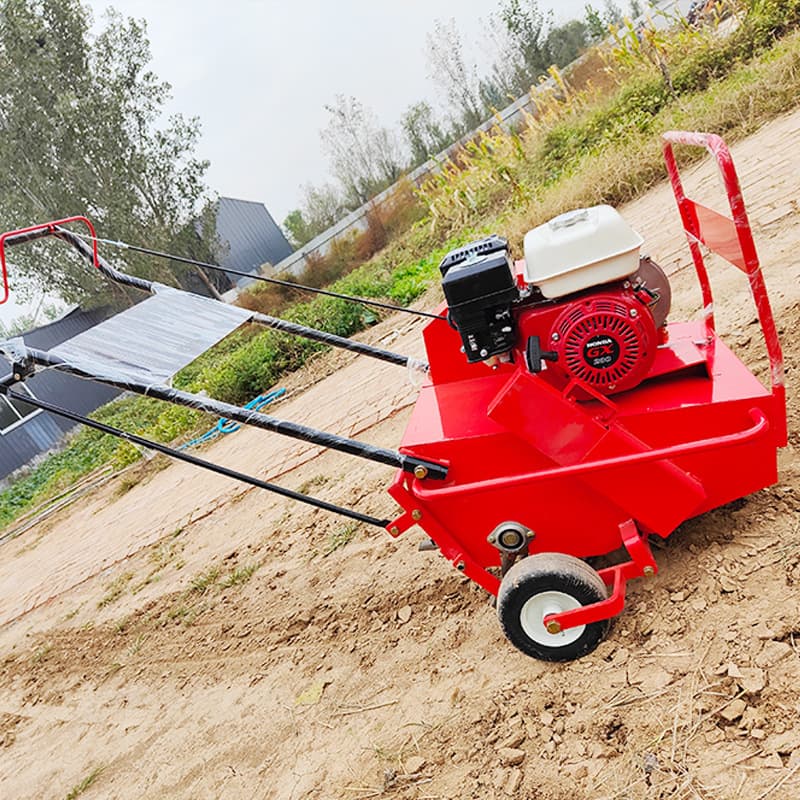 Custom-made small lawn aerator, push-type landscaping aeration and drainage drilling machine, high-horsepower gasoline engine.