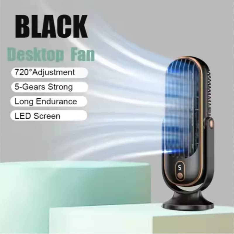 Desktop Portable Mini Fan USB Rechargeable Home Dormitory Brushless Motor Air Conditioner Oscillating Cooling Fan Wholesale
