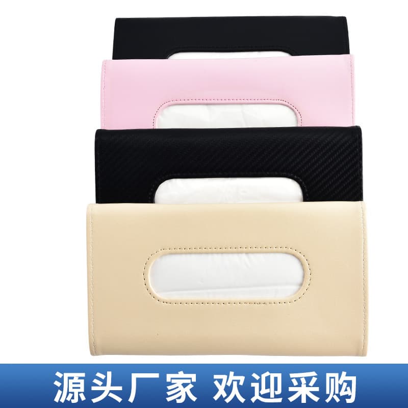 Car Tissue Box, Sun Visor Tissue Pack, Sunroof Seat Back Clip Tissue Holder, Car Tissue Bag