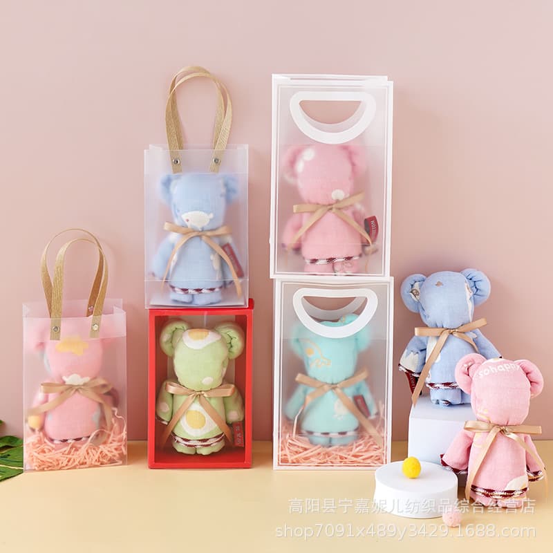 Bear Towel Souvenir Gauze Towel Wedding Shop Newlywed Full Moon Return Gift New Year Gift Souvenir Towel