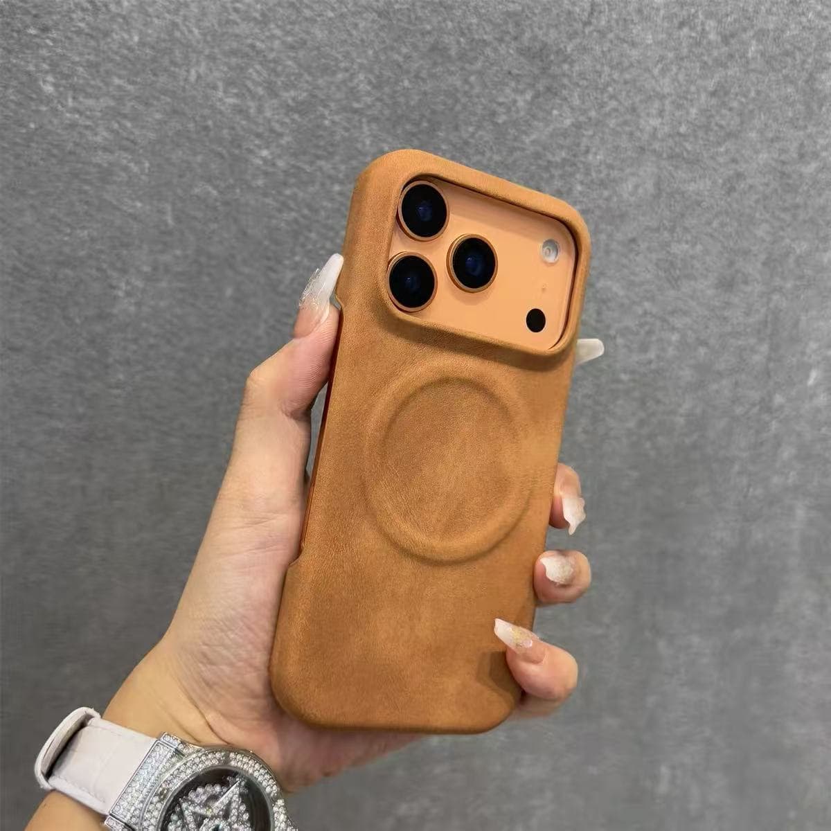 For Apple iPhone 17 Phone Case Skin-Feel Magnetic Suede Leather Half-Cover iPhone 17 Pro Max Minimalist Premium New