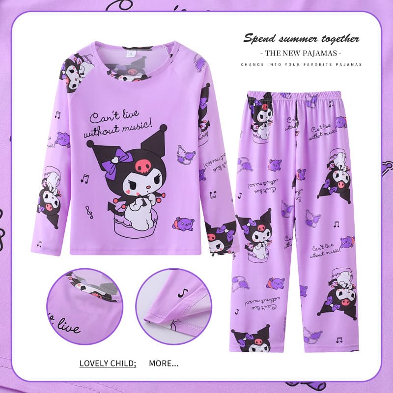 Southeast Asian Girls' Pajamas Spring/Autumn Long-Sleeve Children's Set Cartoon Cute Baby Girl Home Wear Wholesale