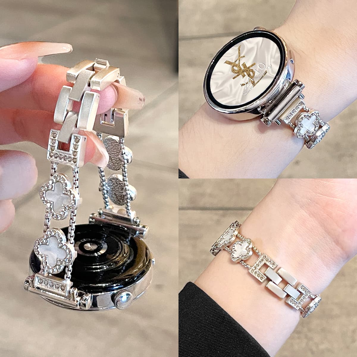 Compatible with Huawei Watch GT4/5/6 Band New Four-Leaf Clover Watch GT Smartwatch Women's 41mm Dial