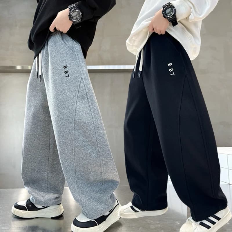 Boys' Sweatpants 2025 Autumn Fashion Trendy Street Style Curved Blade Pants for Big Kids and Children Spring Casual Loose Long Pants