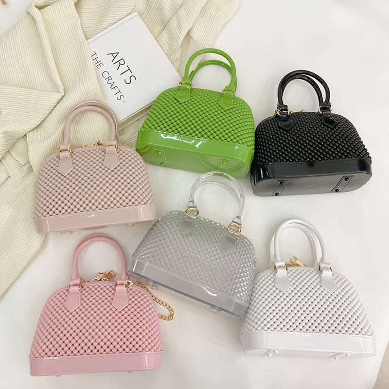 Summer 2025 New Style PVC Jelly Shell Handbag Crossbody Single Shoulder Women's Bag Trendy Fashionable Handbag from Mainland Chi