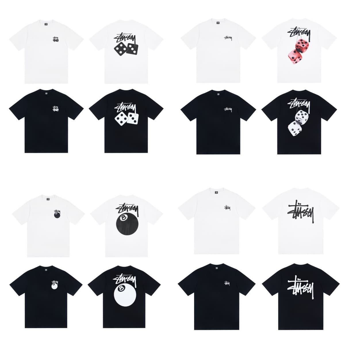 High-End Version Exclusively for Cross-Border Sales, Stu Stussy In-Stock Real Photos, Double Yarn Pure Cotton Heavyweight Loose Short-Sleeve T-Shirt, Couple's Style