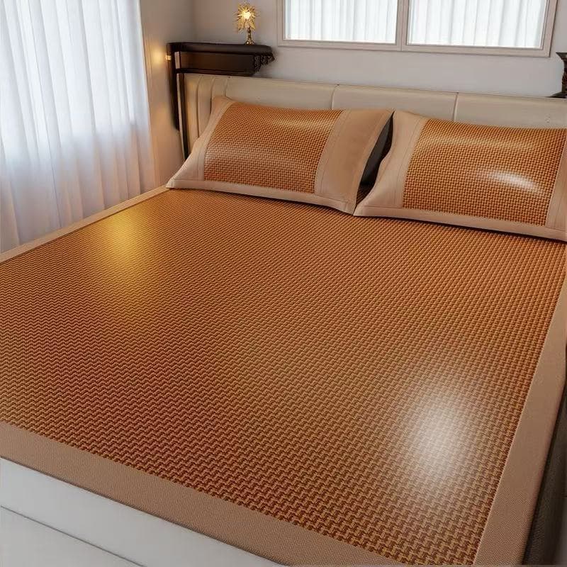 Double-sided Thick Rattan Mat Ice Silk Cooling Mat Summer New Natural Cooling Mat Household Foldable Air-conditioning Mat Cross-border