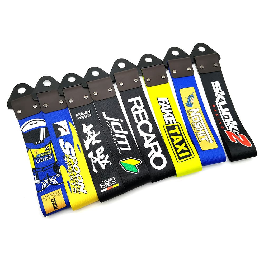 Factory Direct Digital Print Bumper Front Bumper Decoration JDM Tuning Culture Tow Strap Tow Rope Streamer In Stock