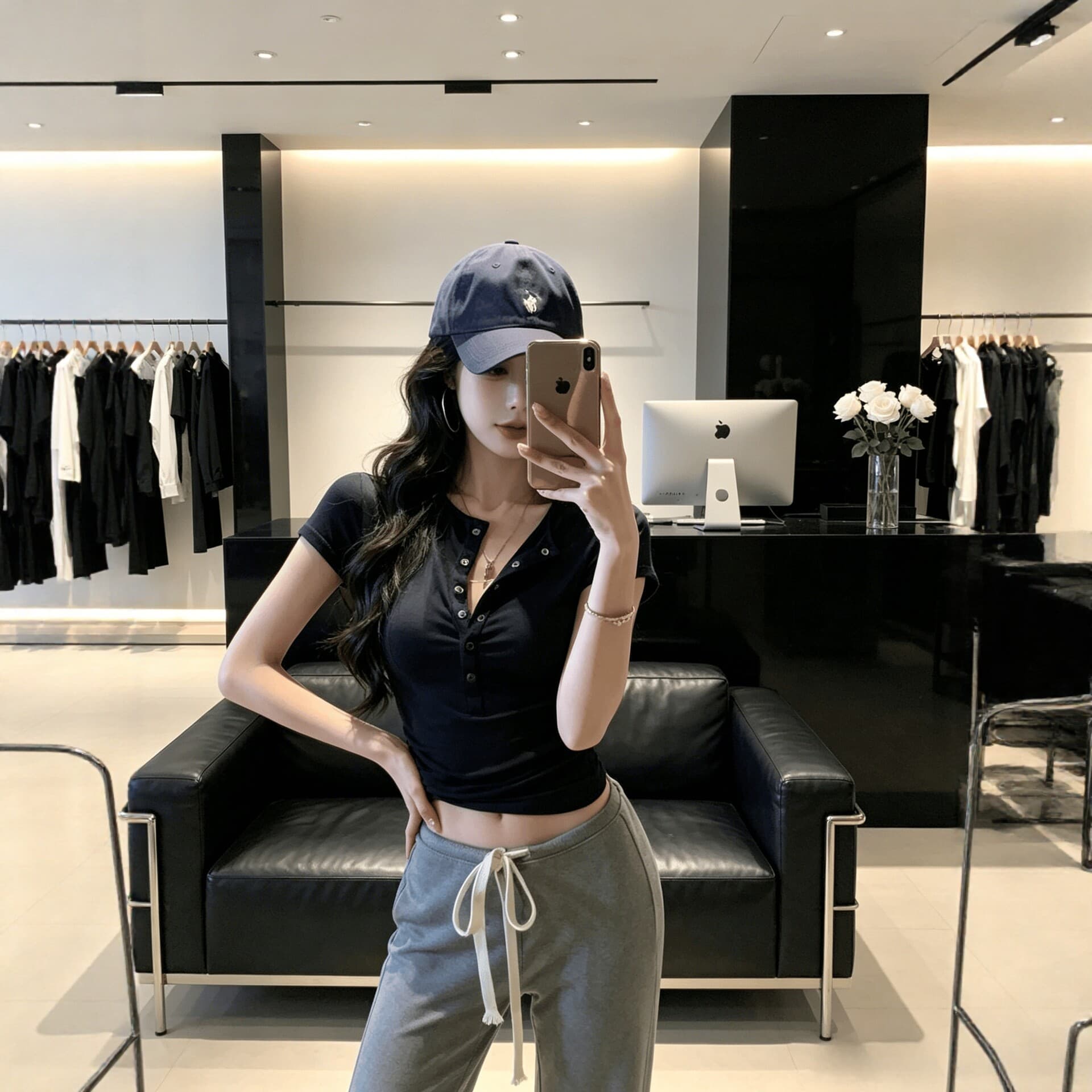 Pure and Seductive Style Slim Fit Short Sleeve T-Shirt for Women Summer Half Open Collar Tight Slimming Hot Girl Top New Gym Cropped Top