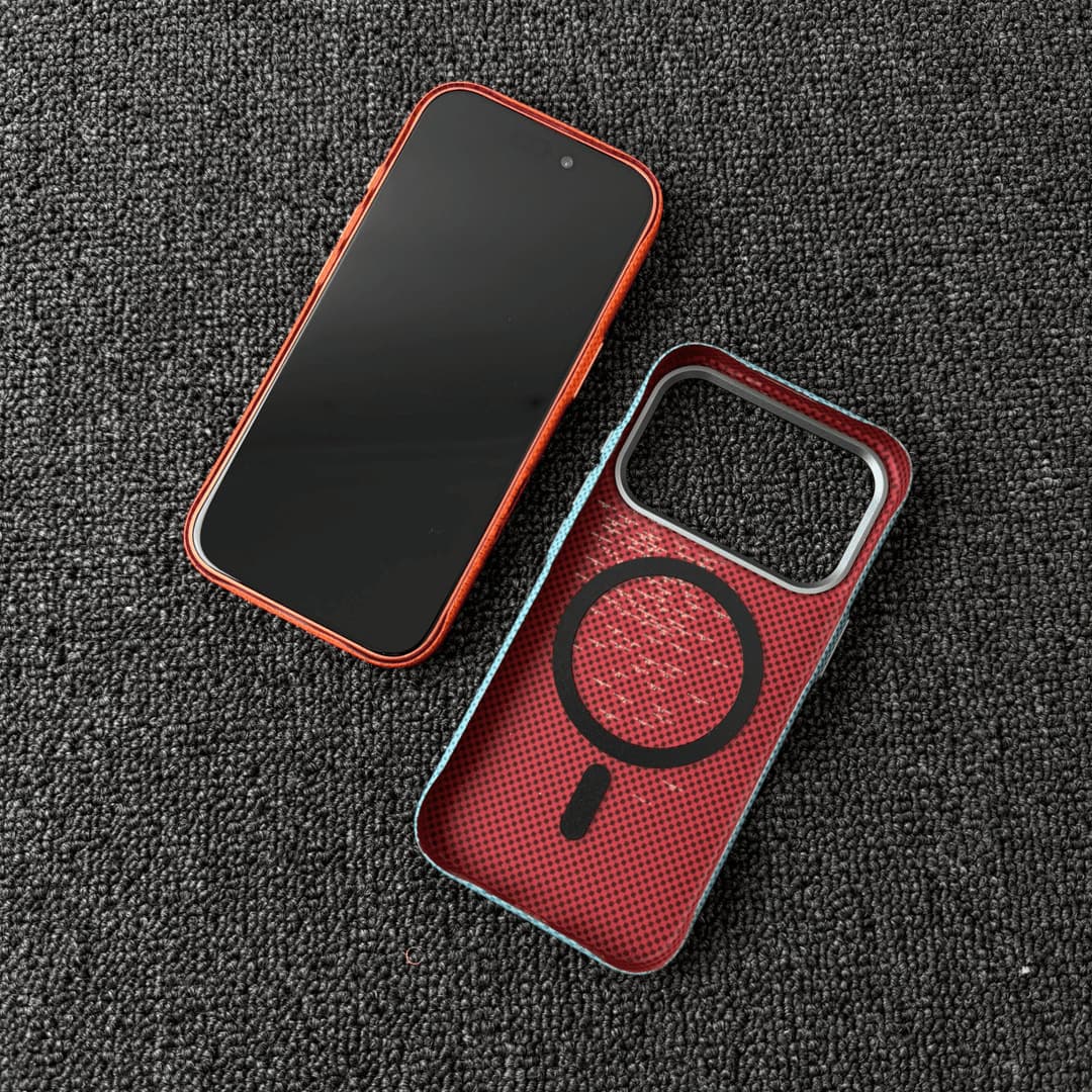 iPhone 18 Pro Max Shimmering Ripple Kevlar Magnetic Phone Case Compatible with Apple 17 Full Coverage Hard Protective Cover