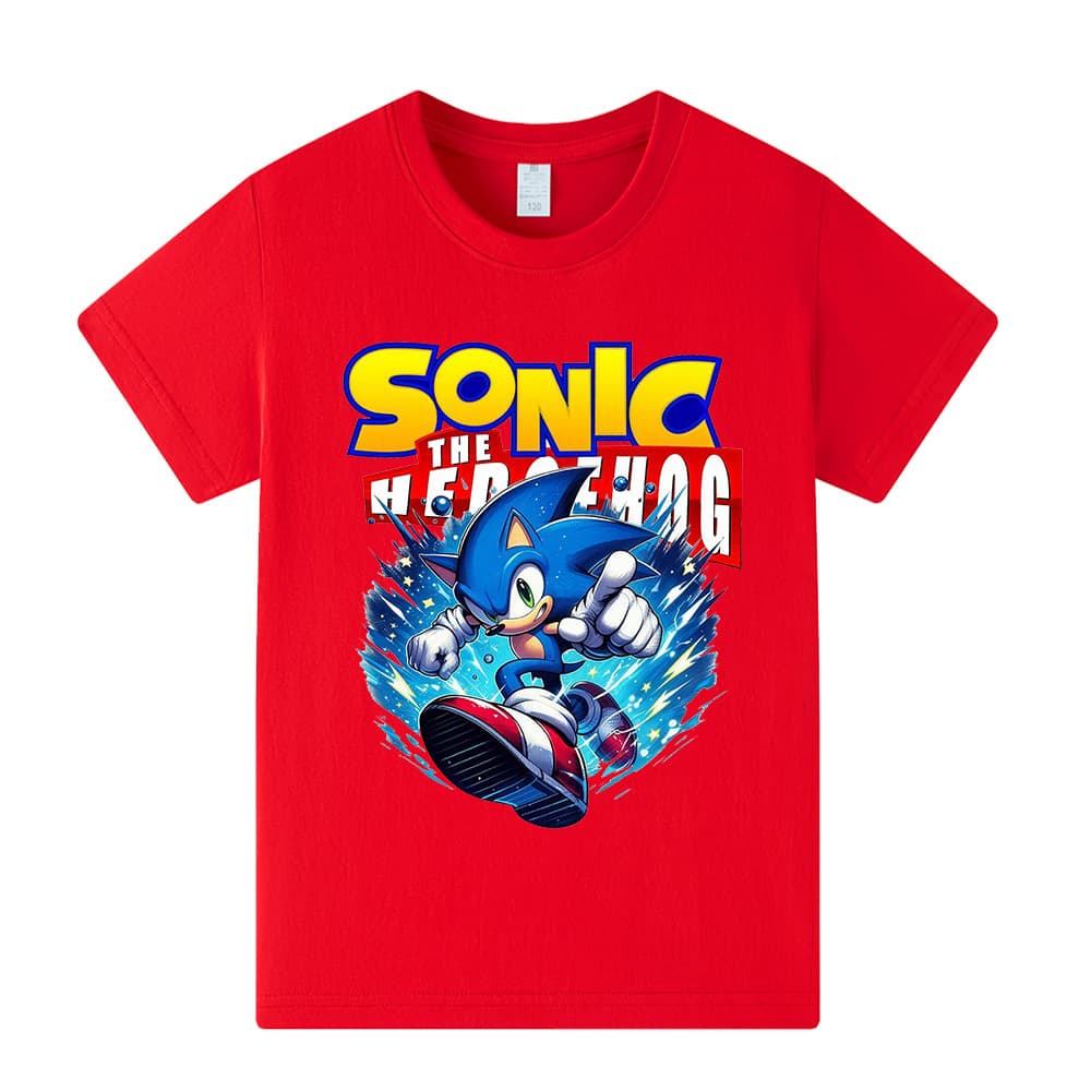 Sonic the Hedgehog Printed Kids Short Sleeve T-Shirt A1348