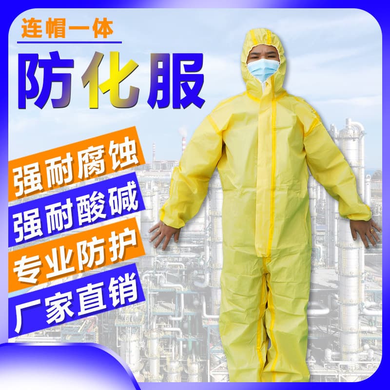 Chemical protective suit, acid and alkali resistant for chemical experiments, hazardous chemicals, full-body industrial protection