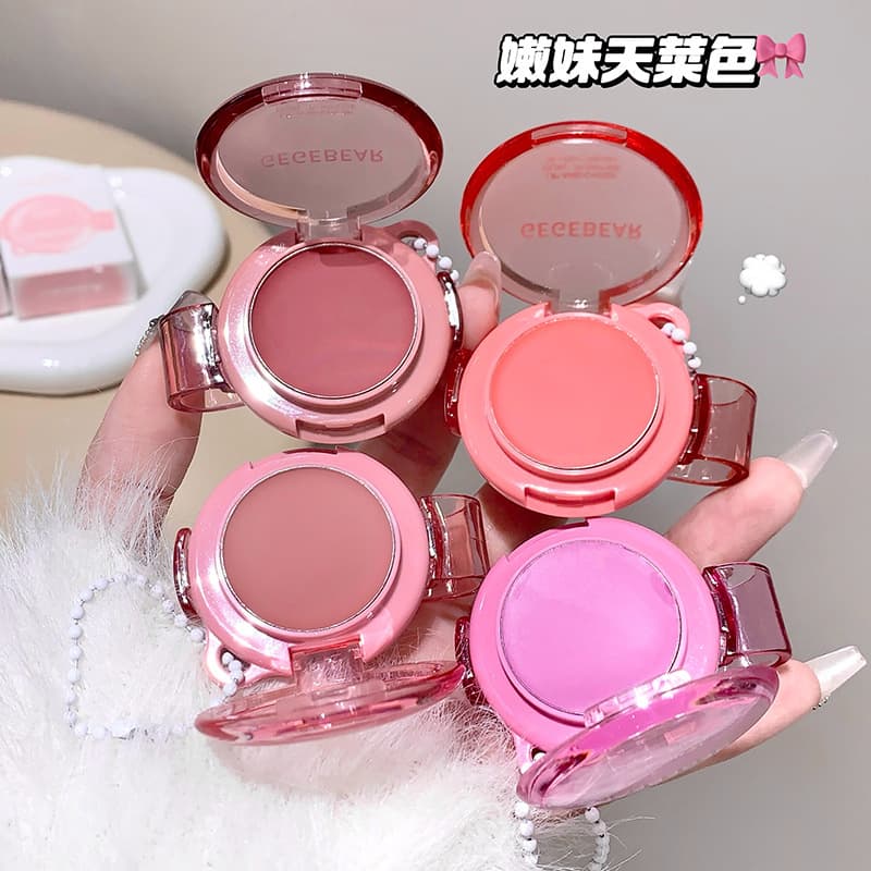 Gege bear lip and cheek dual-use blush cream is long-lasting, not easy to fade, whitening lip mud, energetic girly matte rouge