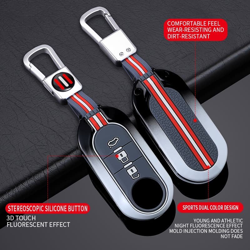 Suitable for Fiat 500 key cover FIAT Boyue bravo Iveco Wolfson 500L car bag buckle 500X shell