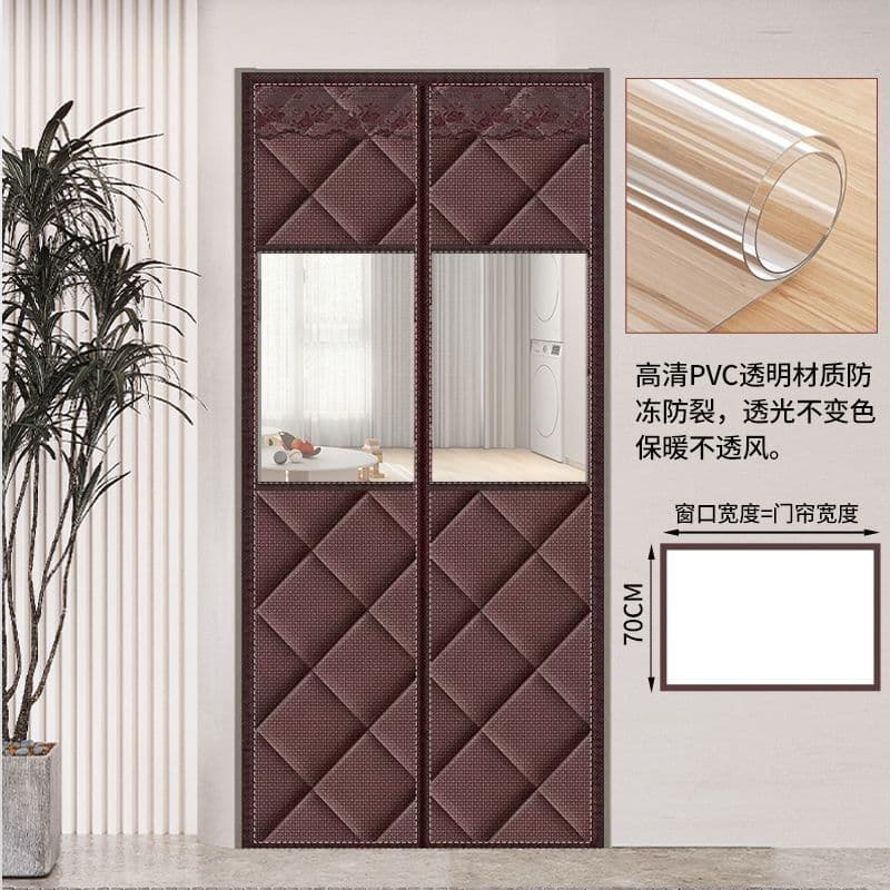Winter Thickened Cotton Door Curtain for Home Air Conditioning, Warmth Insulation, Windproof, Partition, Soundproof, and Cold Protection in Bedrooms