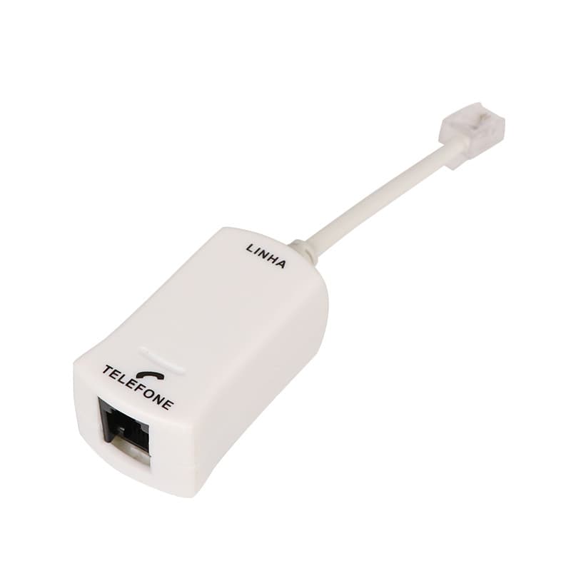 Telephone Voice Splitter with RJ11 Single Port ADSL Broadband Filter Telephone Anti-Noise Signal Transmitter