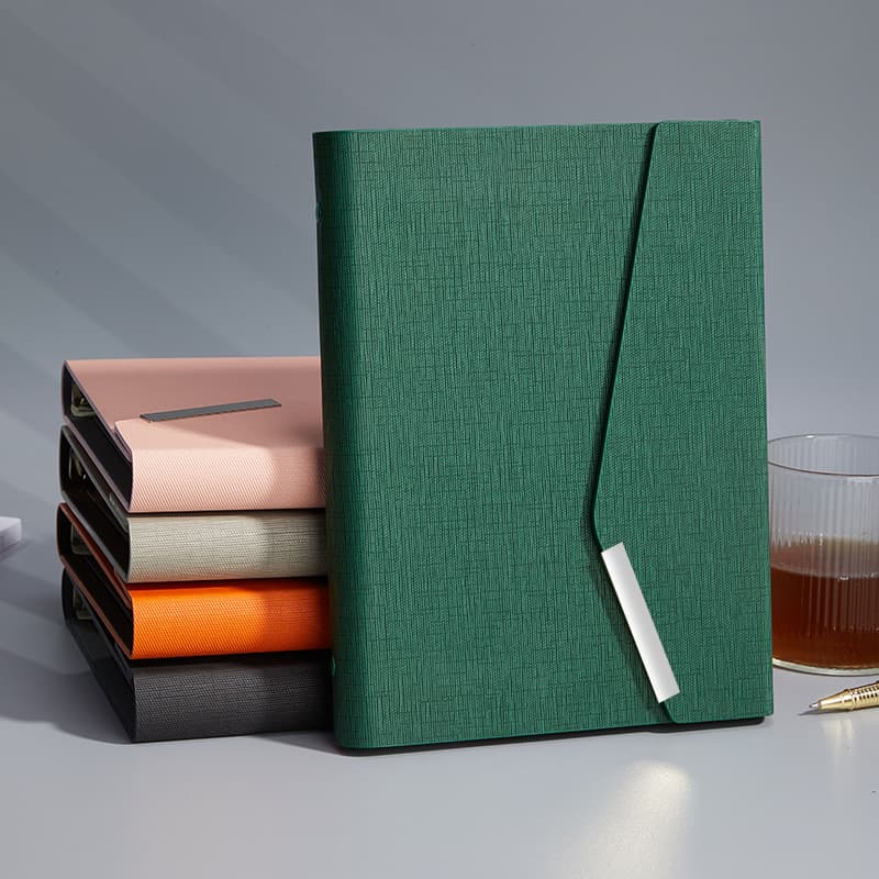 Notebook loose-leaf buckle replacement inner business notepad embossed company logo wholesale A5 notebook simple style light luxury