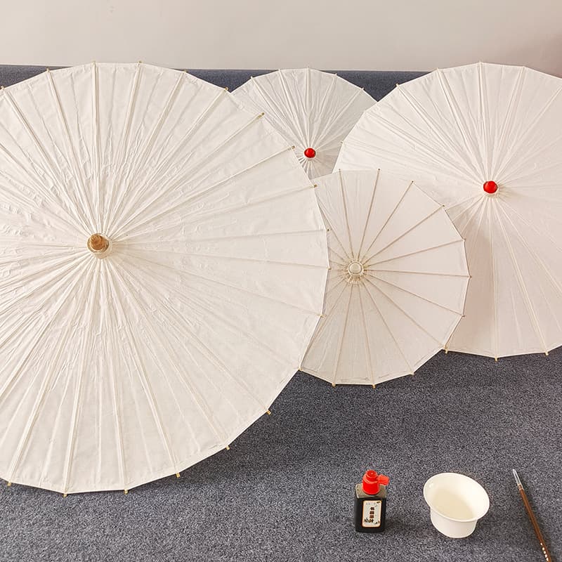 Children's DIY Blank White Paper Umbrella for Kindergarten Hand-Painting, Graffiti Paper Umbrella, Cross-Border Hot-Selling Rain Umbrella, Wedding Decoration Umbrella