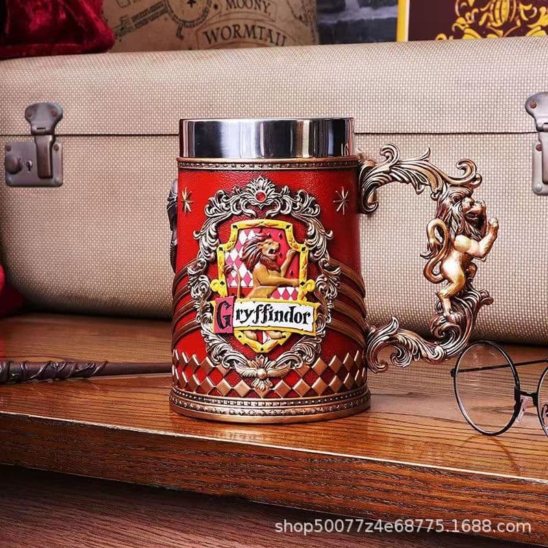 Harry Potter II Generation Beer Mug Stainless Steel 601-700ml American Style Commemorative Sculpture Hogwarts School Cup