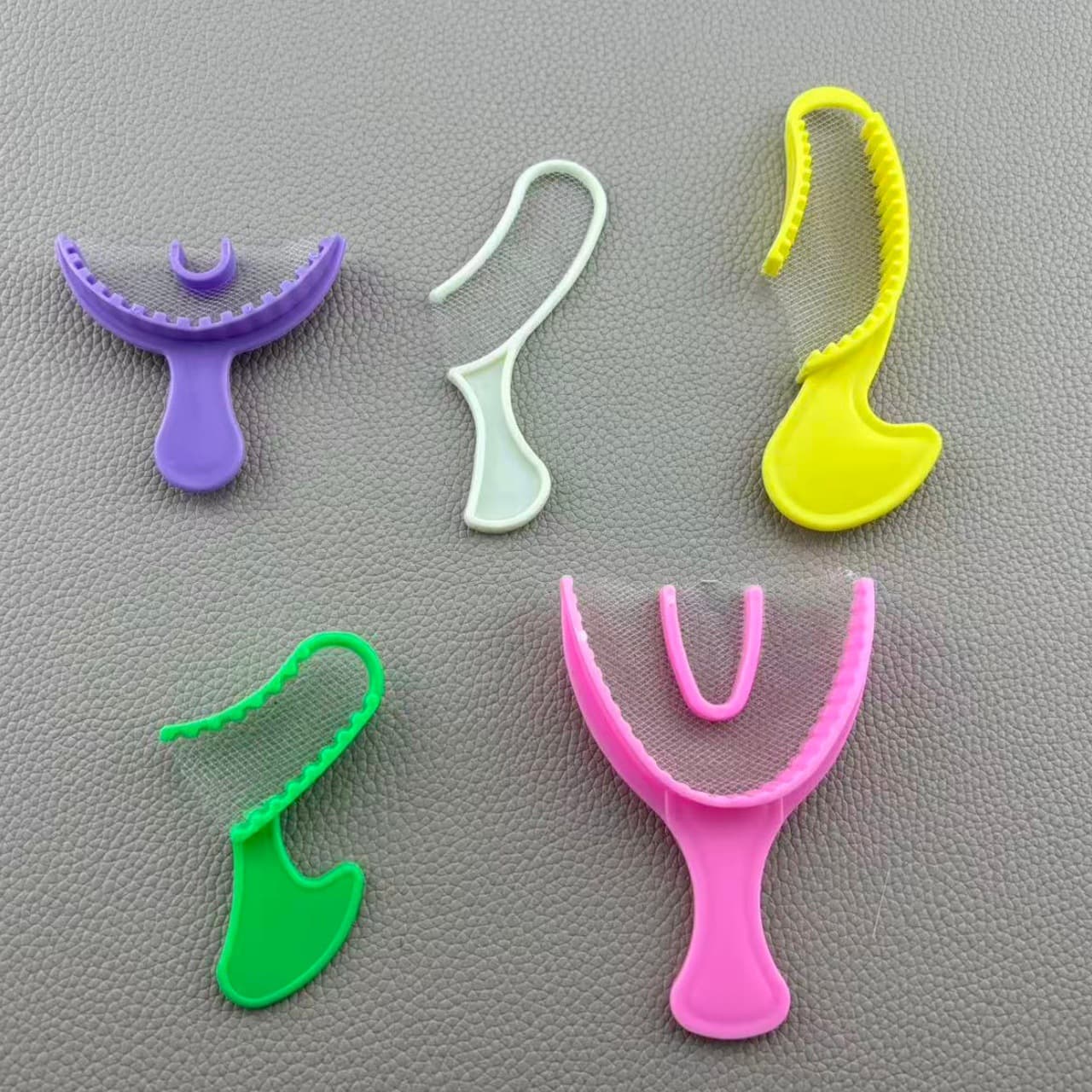 Colorful Meshed Dental Trays, Disposable Plastic Dental Trays, Impression Trays, Dental Trays
