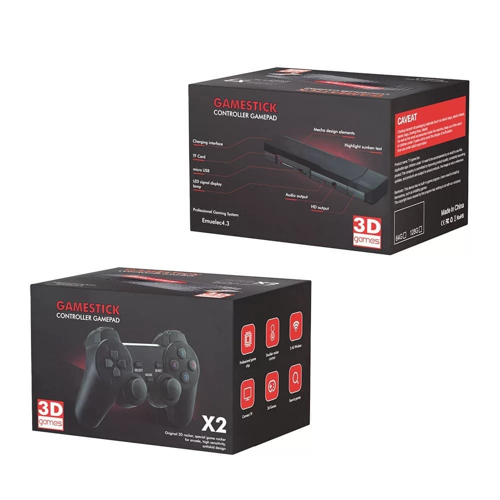 Factory Direct X2 Home Game Console Retro Nostalgia Two-Player HD PS Arcade Wireless Controller 4K Game Console