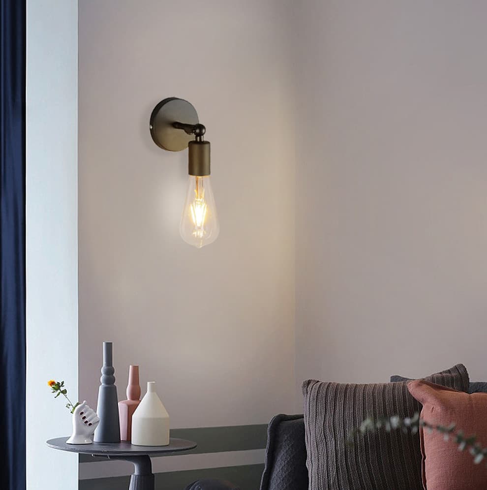 Supply Cross-border E27 Single-head European-style Antique Wall Lamp Bedside Lamp Nordic Iron Art Bar Corridor Lamp Retro Style