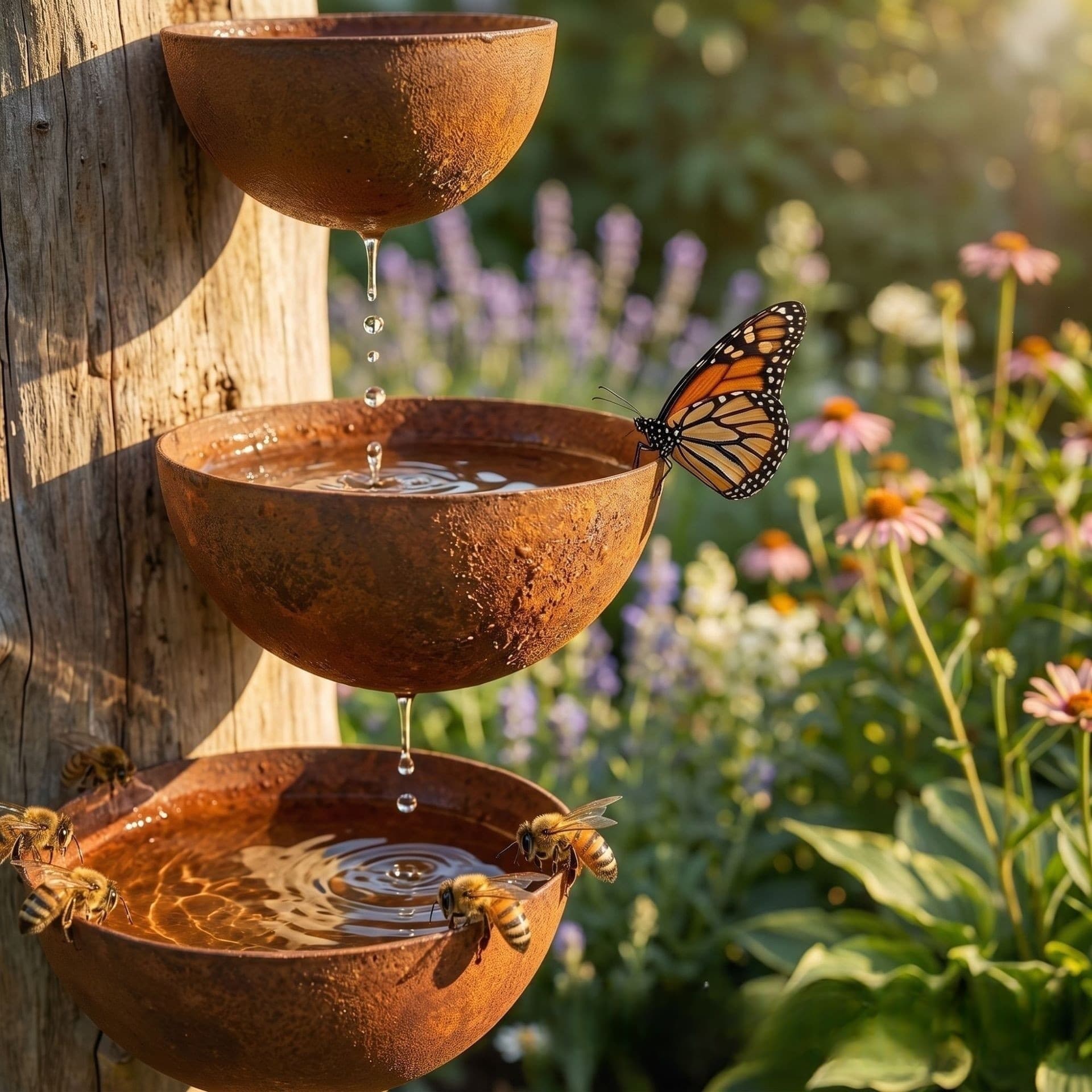 New Outdoor Hanging Insect Water Cup Bird Feeder Ornament Bird Bath Garden Courtyard Decoration Landscape