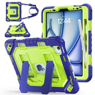 iPad Air 11 2024 Invisible Folding Square Bracket Anti-Drop Case iPad Pro 11 Strap Protective Cover