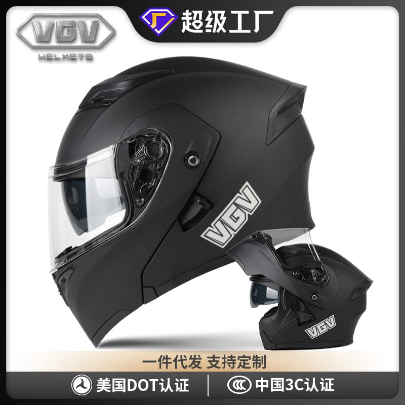 Vgv Motorcycle Helmet 3C Certified Full Face Helmet Motorcycle All Season Bluetooth Safety Cap For Electric Vehicles In Winter