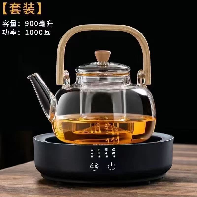 Glass Tea Brewing Pot for Home Use, Large Capacity Tea Boiler with Steaming Function, Hanging Pot, Thickened Kettle, Extra Large