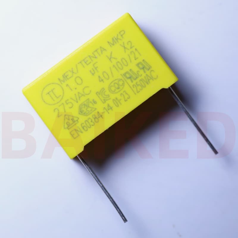 TC MEX/TENTA MKP 1.0UF K X2 275VAC 1UF 1000NF Safety Capacitor 22.5mm