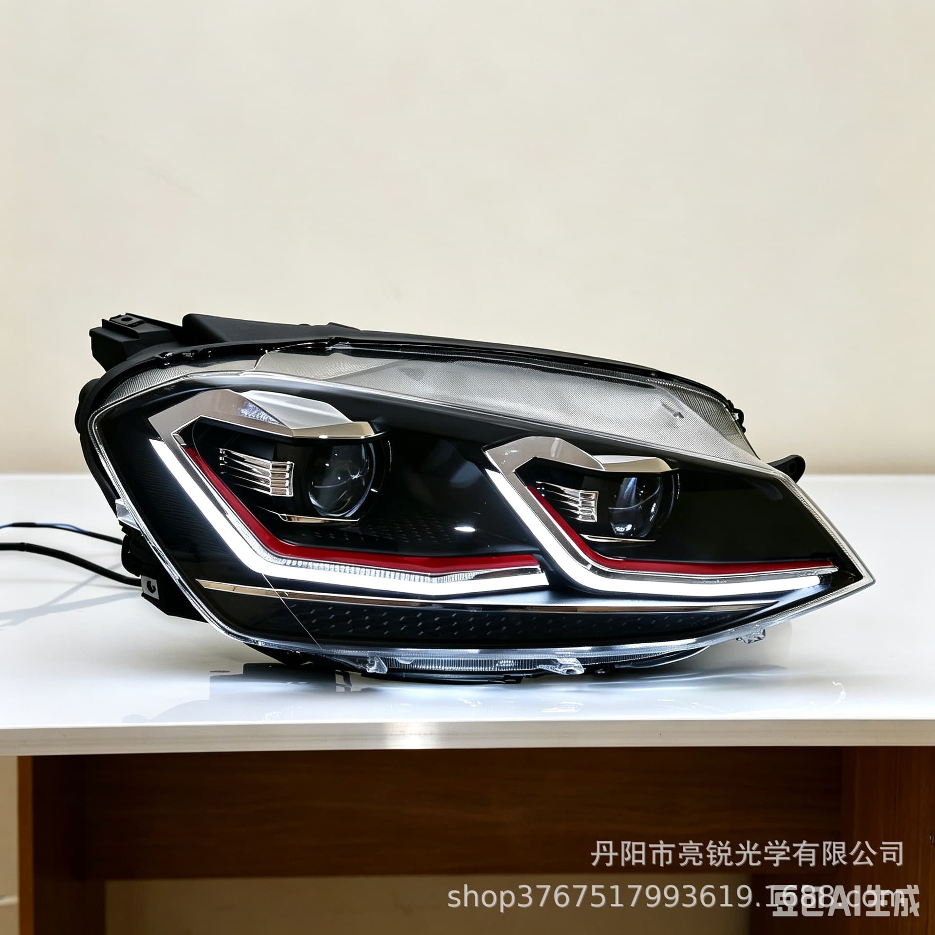 For 14-20 Volkswagen Golf 7 Headlight Assembly Upgrade LED Lens Headlight Flowing Turn Signal
