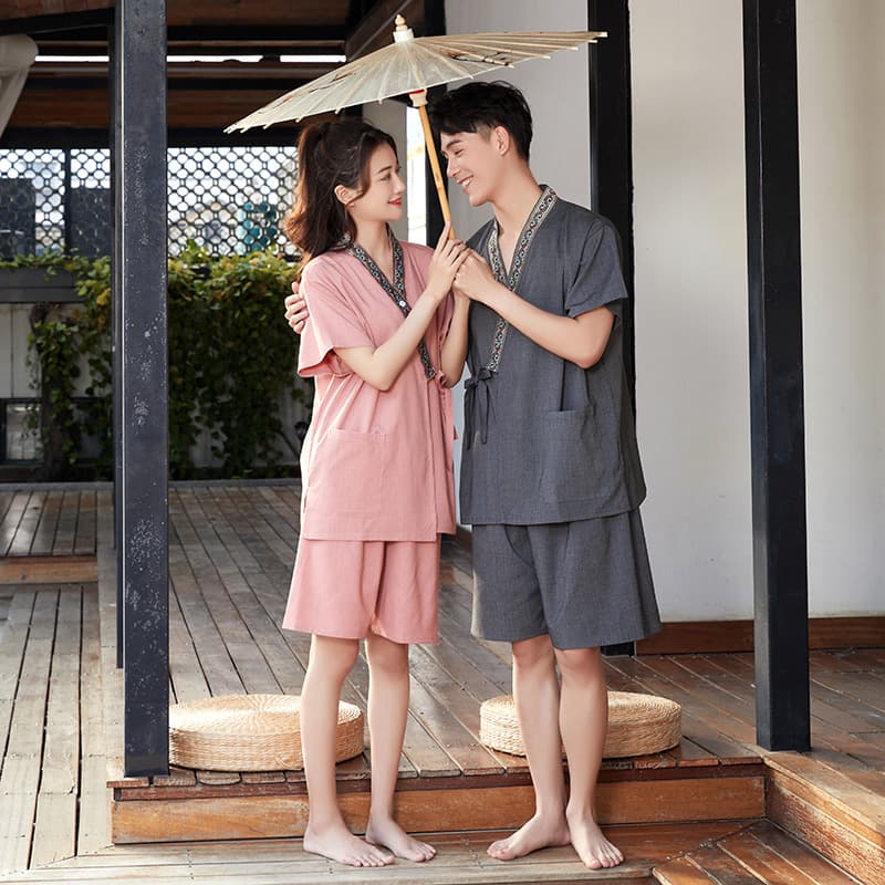 Source factory sauna suits for women, high-end pure cotton sauna suits for men, soft bathwear for spa centers, specialized foot therapy bathrobes.
