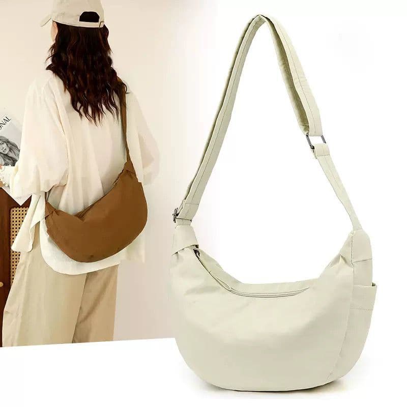 Fashionable Casual Women's Crossbody Bag New Shoulder Bag Nylon Dumpling Bag Simple Lightweight Small Cloth Bag