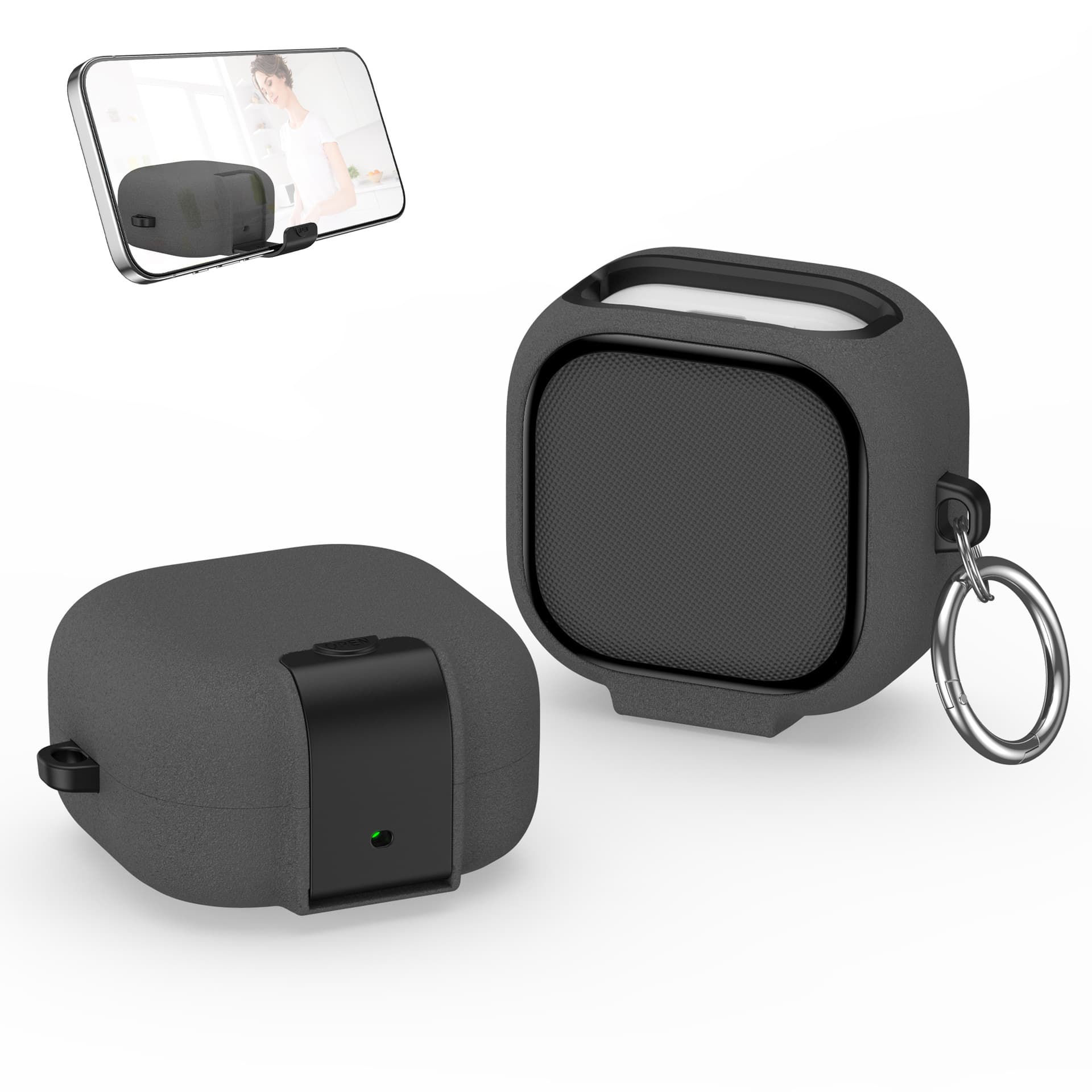 Compatible with Galaxy Buds4 Pro Case 2026 Samsung Earphone Cover Shockproof Buds4 Stand Case