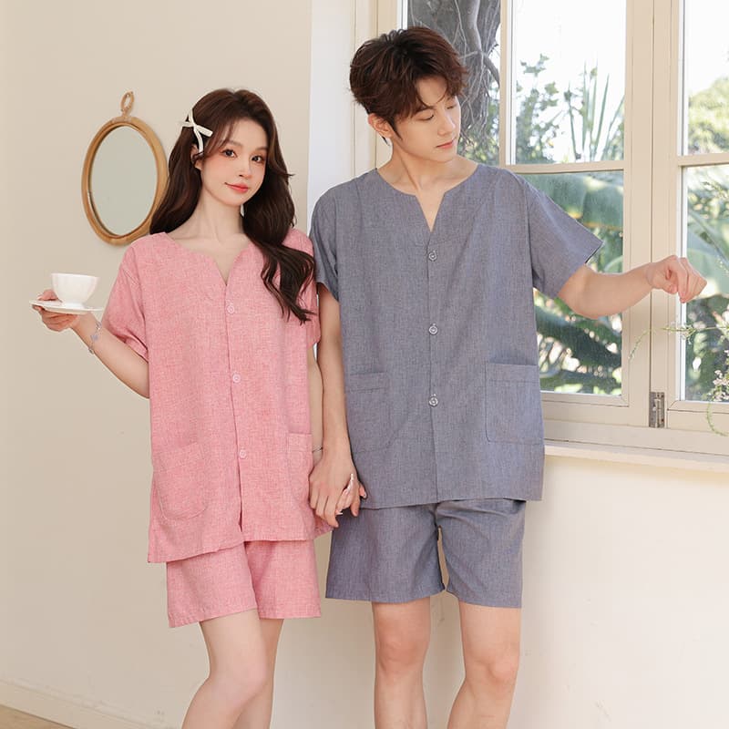 Cotton moxibustion suit with front and back buttons, unisex couple acupuncture therapy suit set, massage foot therapy suit, large size sweat steam suit.