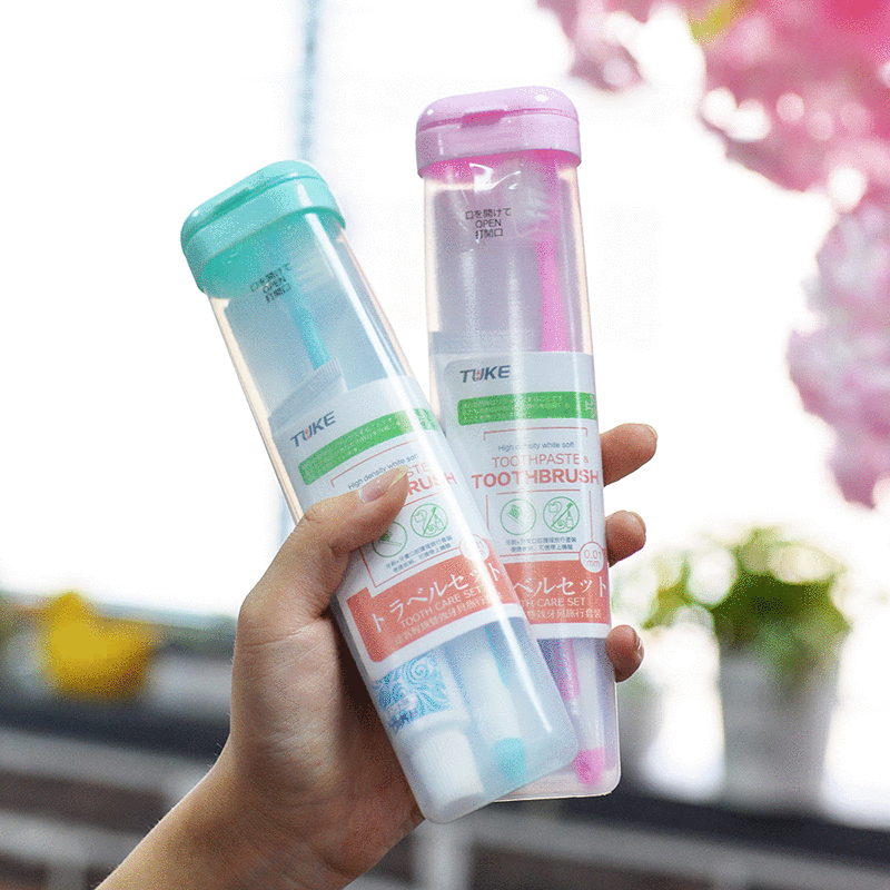 Tuke Travel Toothbrush Soft Bristle Toothpaste Set Household Daily Use Custom Logo Drop Shipping Portable