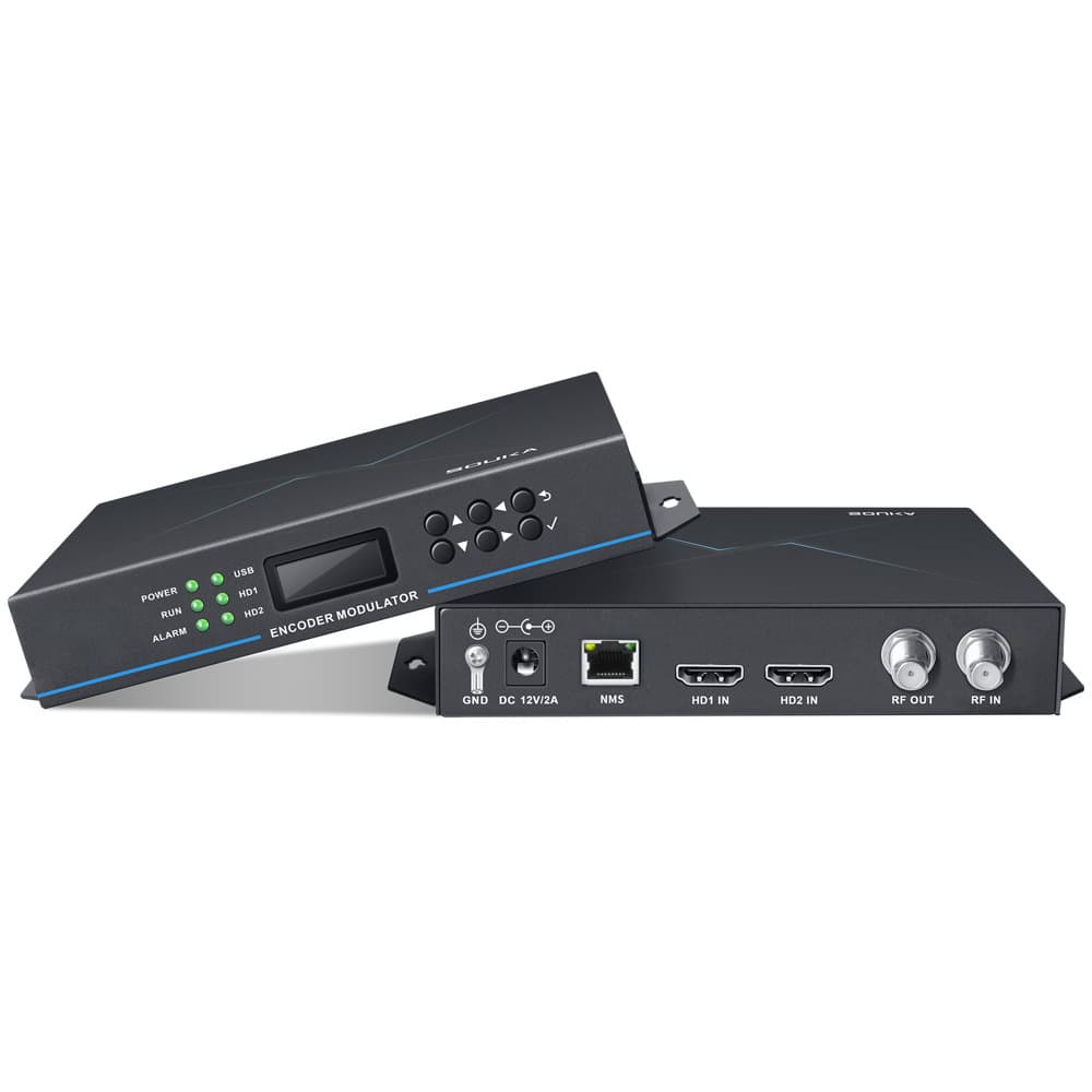 2-Channel HDMI to DTMB Digital TV System High-Definition Modulator Integrated Unit (DVBC/DVBT/ATSC Optional)